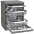 LG 60cm 15 Place QuadWash Dishwasher in Black Stainless Finish with TrueSteam XD3A25BS image NaN
