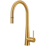 Oliveri Essente 316 Stainless Steel Goose Neck Pull Out Mixer - Brushed Gold SS31625-AU hero image