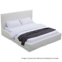 Kalona KAUAI King Bed Base & Bedhead Salt WS-703K-SALT-02 hero image