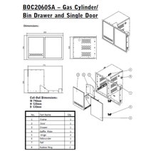 Beefeater Outdoor Kitchen Single Cupboard Door and Propane Drawer BOC2060SA hero image