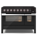 ILVE 120cm Panoramagic Induction Double Freestanding Oven Matte Black PMI127S3MK hero image