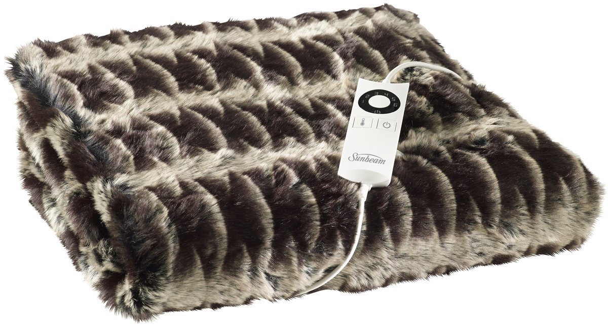 Faux Fur Sunbeam Plush Heated Throw Sunbeam Feel Perfect Luxe Faux