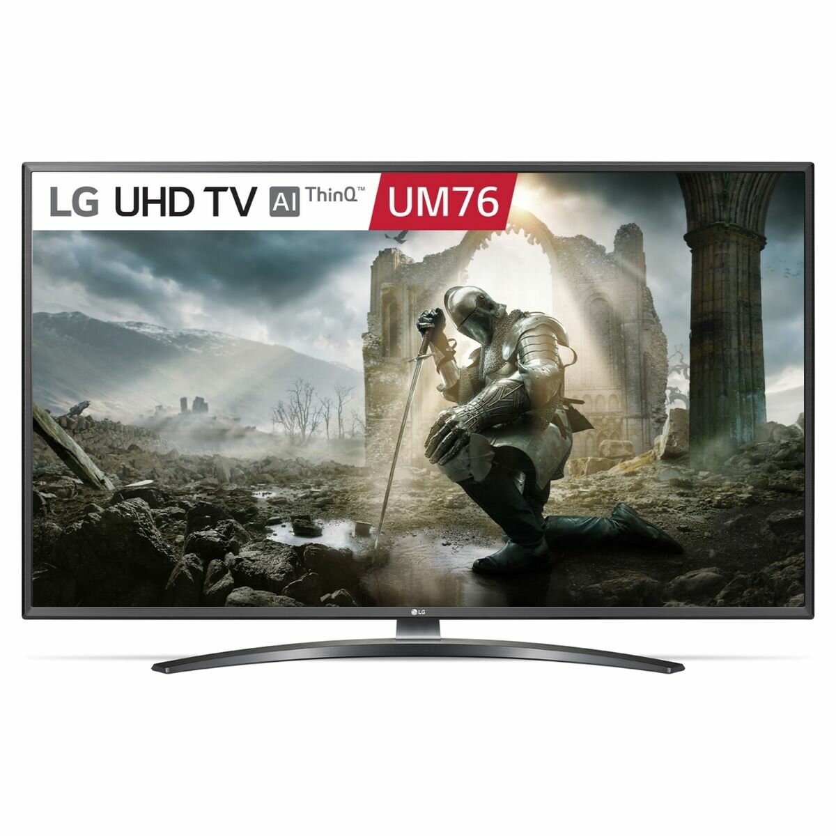 LG 50 Inch UM76 4K UHD HDR ThinQ AI Smart LED TV 50UM7600PTA hero image