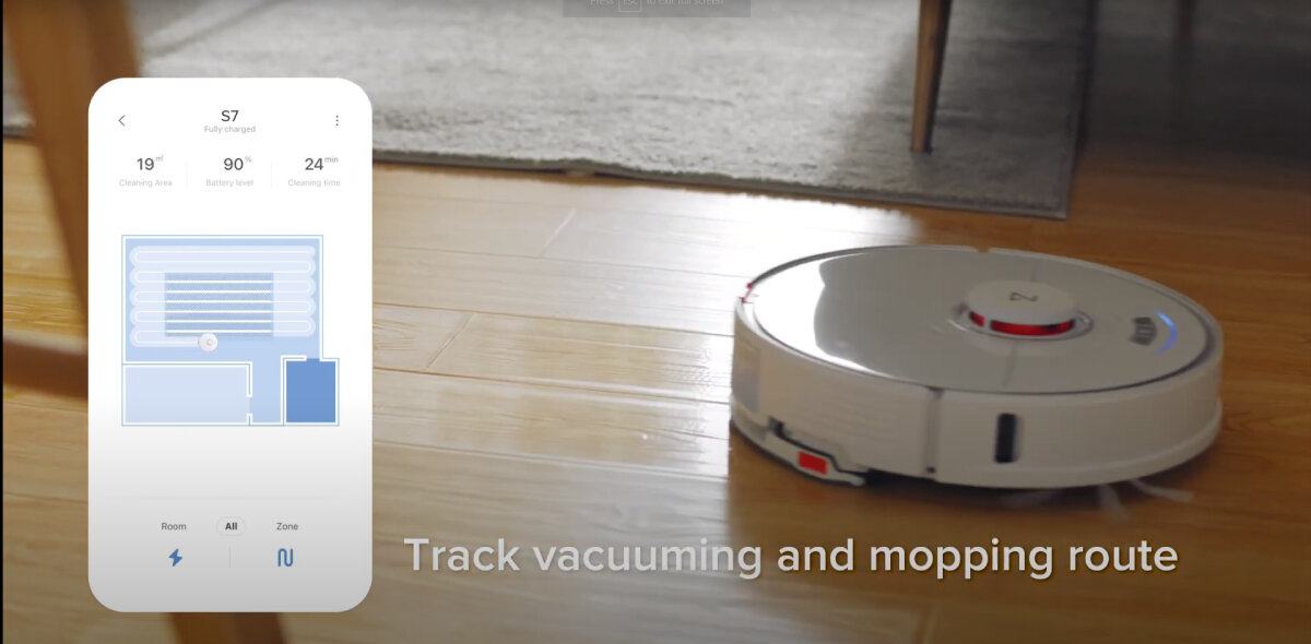Buy the Roborock S7 Smart Robot Vacuum Cleaner 2-in-1 Sweeping and Mopping  - ( S702-03 ) online 