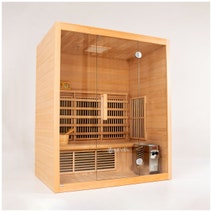 Revel NordicWave 3 Person Infrared & Traditional Hybrid Sauna R-CS-3PB hero image