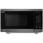 SHARP 26L 900W Flatbed Microwave with Smart Inverter Black Steel SM267FHBS hero image