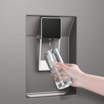 Haier 431L Bottom Mount Refrigerator with Non-Plumbed Water Dispenser Satina Silver HRF420BHS hero image