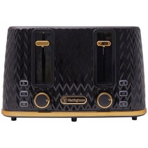 Westinghouse Kettle and Toaster Pack Black Gold 1.7L Kettle, 4 Slice Toaster WHKTPK13KG hero image
