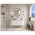 Turner Hastings Evara 120x53 Wall Hung Vanity with Real Marble Top To Suit Above Counter Basin White 1TH EV123-WH-1TH image NaN