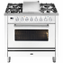 ILVE Professional Plus Series 90cm 6 Burner & Teppanyaki Freestanding Electric Oven with Milano Knobs P09FDWE3WH image NaN