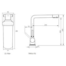 Puretec Z1-T6 Tripla T6 3-in-1 Hot and Cold Mixer Tap with Filter System hero image