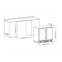 KingsBottle 34 Bottle Dual Zone Under Bench Wine Fridge KB190BW-BLK hero image