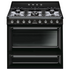 Smeg Victoria 90cm Pyrolytic Dual Fuel Freestanding Oven/Stove Black TRA90BLP2NPF image NaN