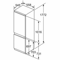 Siemens 254L iQ500 Integrated Bottom Mount Fridge KI86NAD30A hero image