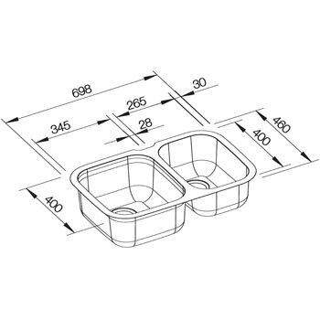 Blanco NIAGARAU1 Niagarau 1 and 3/4 Bowl Undermount Sink hero image