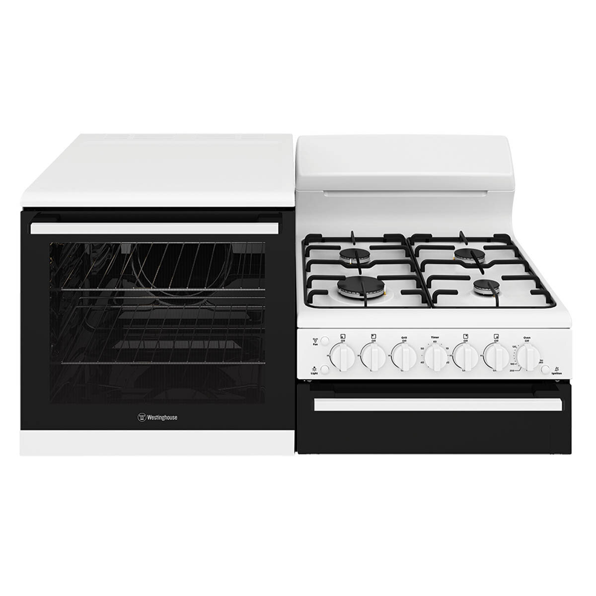 Westinghouse Elevated Natural Gas Conventional Oven Stove WDG110WCNG L