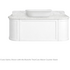 Turner Hastings Evara 120x53 Wall Hung Vanity with Real Marble Top To Suit Above Counter Basin White 1TH EV123-WH-1TH image NaN