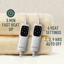 Sunbeam Sleep Perfect Wool Fleece Anti Bacterial King Electric Blanket BLW6671 hero image