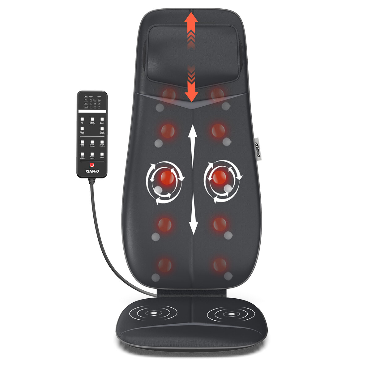 Renpho s shaped sales back massage cushion