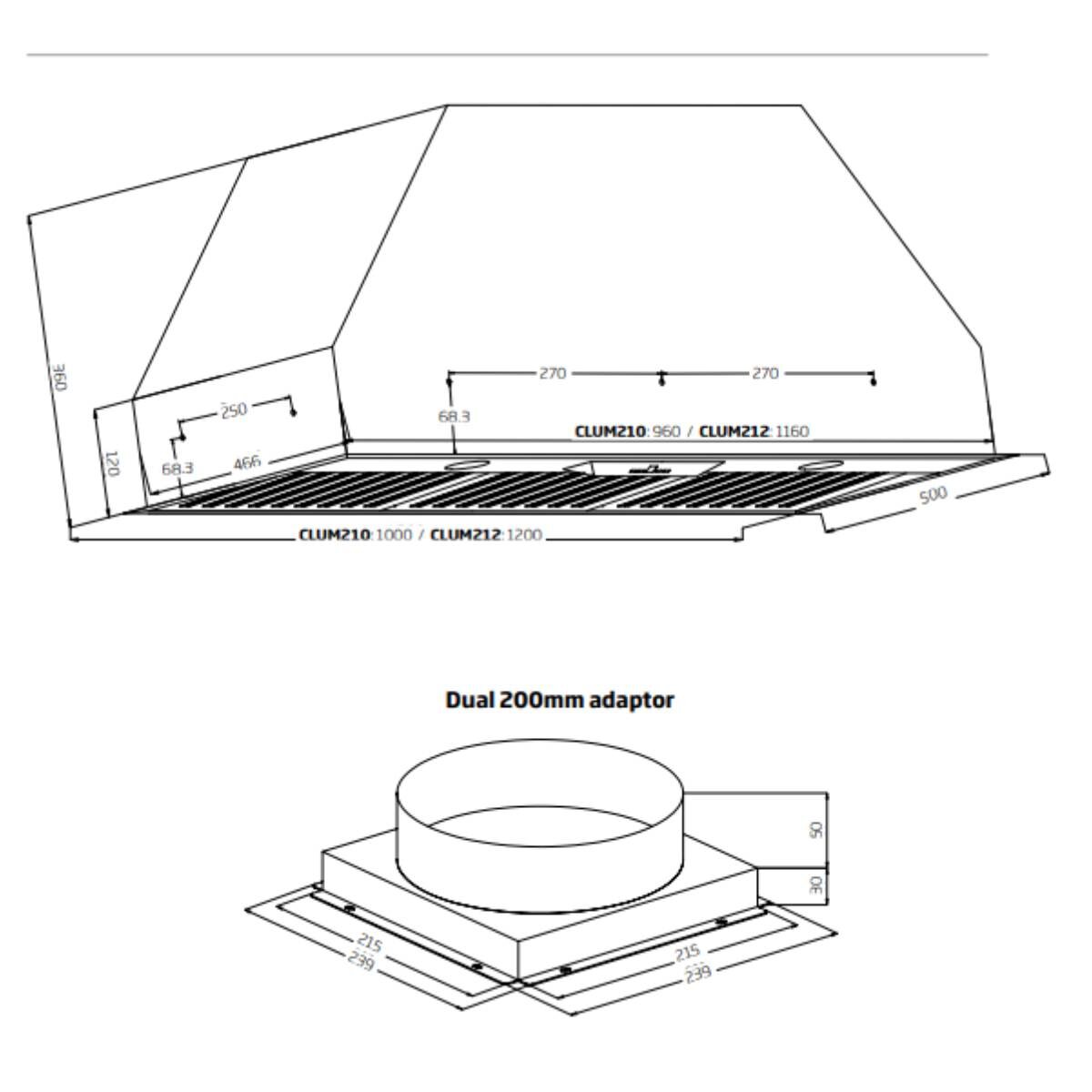 Schweigen 120cm Non Silent BBQ Rangehood CLUM212 hero image
