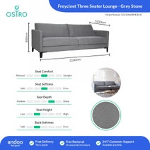 Ostro Freycinet 3 Seater Lounge Grey Stone U6250A60BMERGST hero image