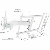 Vogel's Large Full-Motion+ TV Mount - White TVM3645W hero image