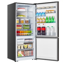 Hisense 417L Bottom Mount Refrigerator Taupe Steel HRBM418D hero image