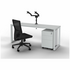 OLG Axis Straightline Desk 1800x600 White Worktop with White Frame OG_AXSD186_W image NaN