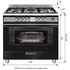 GlemGas 90cm Matte Black Natural Gas Freestanding Oven with Electric Grill GA965GGMB image NaN