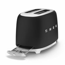 Smeg Retro 50's Style 2 Slice Toaster Matte Black TSF01BLMAU hero image