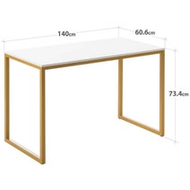 Zinus Home Office Computer Desk Gold 140cm AU-UTDDT1ZC-55G hero image