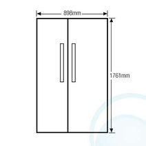 Kelvinator KSM6100WF 610L Side By Side Fridge hero image