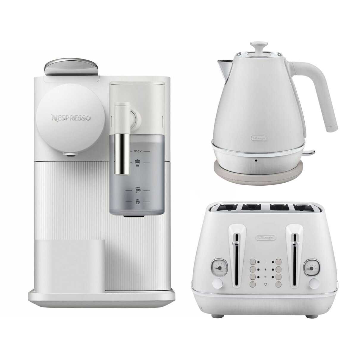 Delonghi Distinta & Lattissima Breakfast Pack White EN510WPK hero image