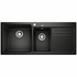 Blanco Bowl and 3/4 Inset Sink with Right Hand Drainer Black NAYA8SBK5 image NaN