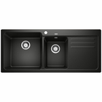 Blanco Bowl and 3/4 Inset Sink with Right Hand Drainer Black NAYA8SBK5 hero image