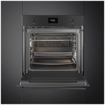 Smeg 60cm Classic Pyrolytic Built In Oven Matte Black SOPA6301TN hero image