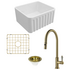 Turner Hastings Novi 50 Butler Sink Pack with Brushed Brass Ludlow Pull Out Mixer Tap and Accessories PKG031 image NaN