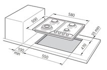 Delonghi DEGH60ST 60cm Natural Gas Cooktop hero image