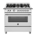 Bertazzoni Heritage Series 90cm 6-Burner Gas Cooktop with Electric Oven Stainless Steel HER96L1ENET  image NaN