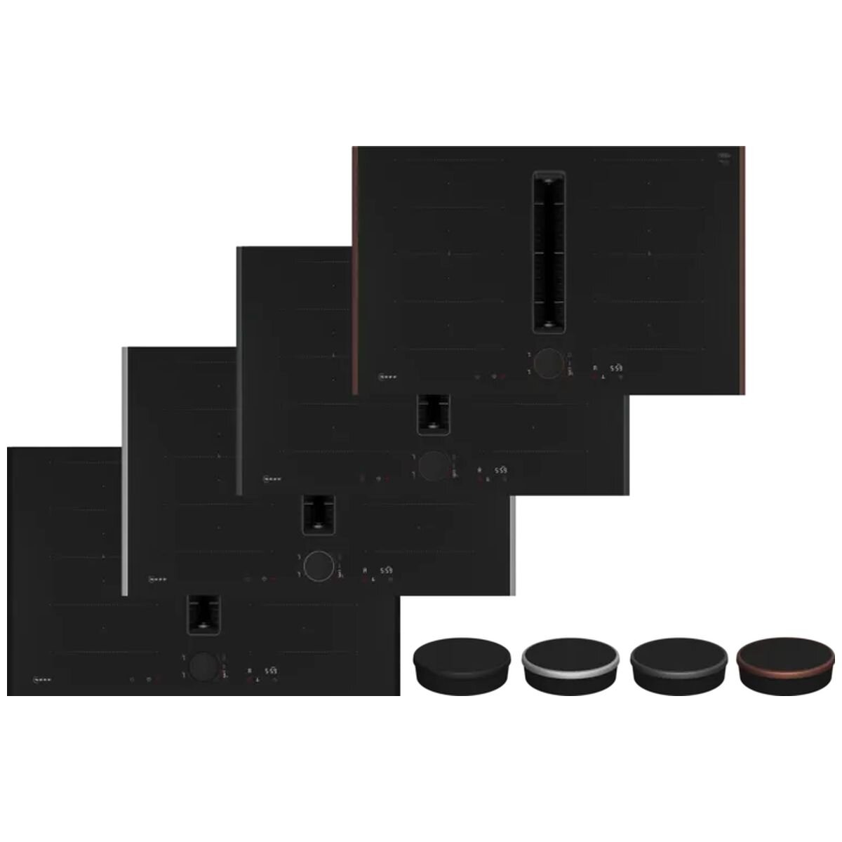 Neff 80cm Induction Flex Design with Integrated Downdraft Deep Black V68YYX4C1-DB hero image