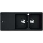 Franke Urban Double Bowl Topmount/Flush Mount Sink with Left Hand Drainer - Onyx UBG621ONLHD hero image