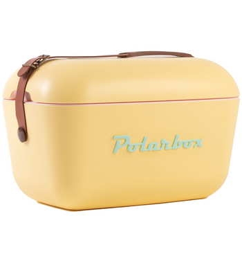 Polarbox Classic 12L Cooler Yellow with Cyan Logo PLBC12Y