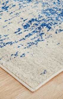 Rug Culture Evoke Extra Large White Navy Rug 500X80CM - EVO-253-WNAV-500X80 hero image