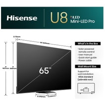 Hisense 65 Inch UN8 Mini LED Pro Series ULED TV 65U8NAU hero image