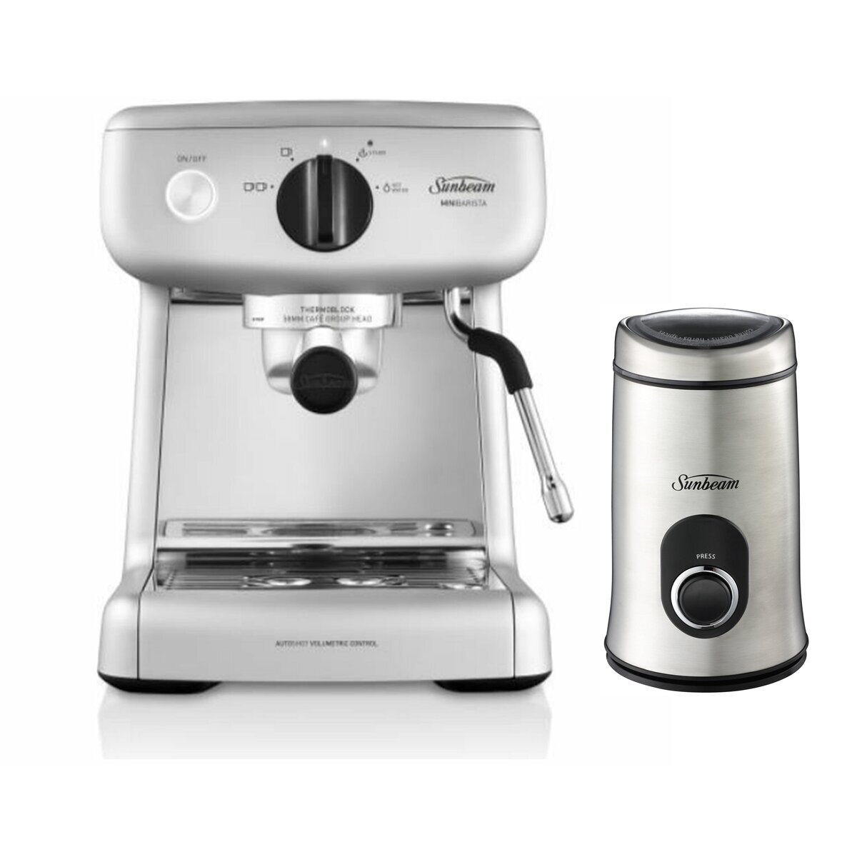 Sunbeam Mini Barista Espresso Coffee Machine Coffee Grinder EM4300EM0405 Appliances Online