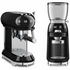 Smeg Black 50s Retro Style Espresso Coffee Machine & Coffee Grinder Pack BFCOFFEEPACK image NaN