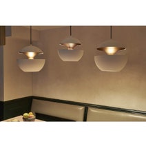 DCW Editions Here Comes The Sun 350 Pendant Light - White and Copper HCS350WHCOP hero image