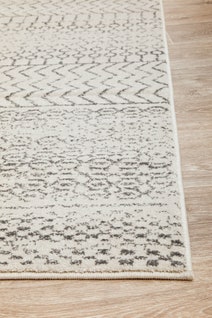 Rug Culture Chrome Large Silver & Off White Rug 290X200CM - CRO-HPR-SIL-290X200 hero image