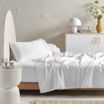 Linen House Augusta 500TC White Queen Sheet Set 01709D052 hero image