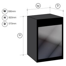 Artusi 39 Bottle Dual Zone Integrated Wine Cabinet Black AINT119GWE hero image